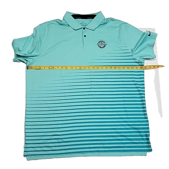 Nike Golf Dri-Fit Standard Performance Striped Golf Essential Polo Shirt Men XXL - Picture 4 of 10
